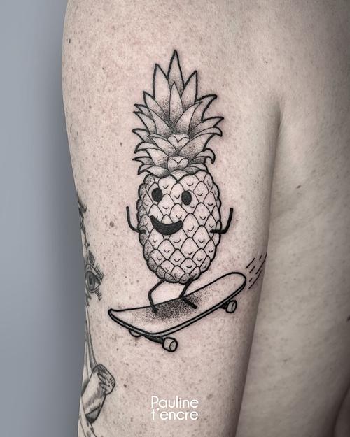 Tattoo ananas skate - bras 